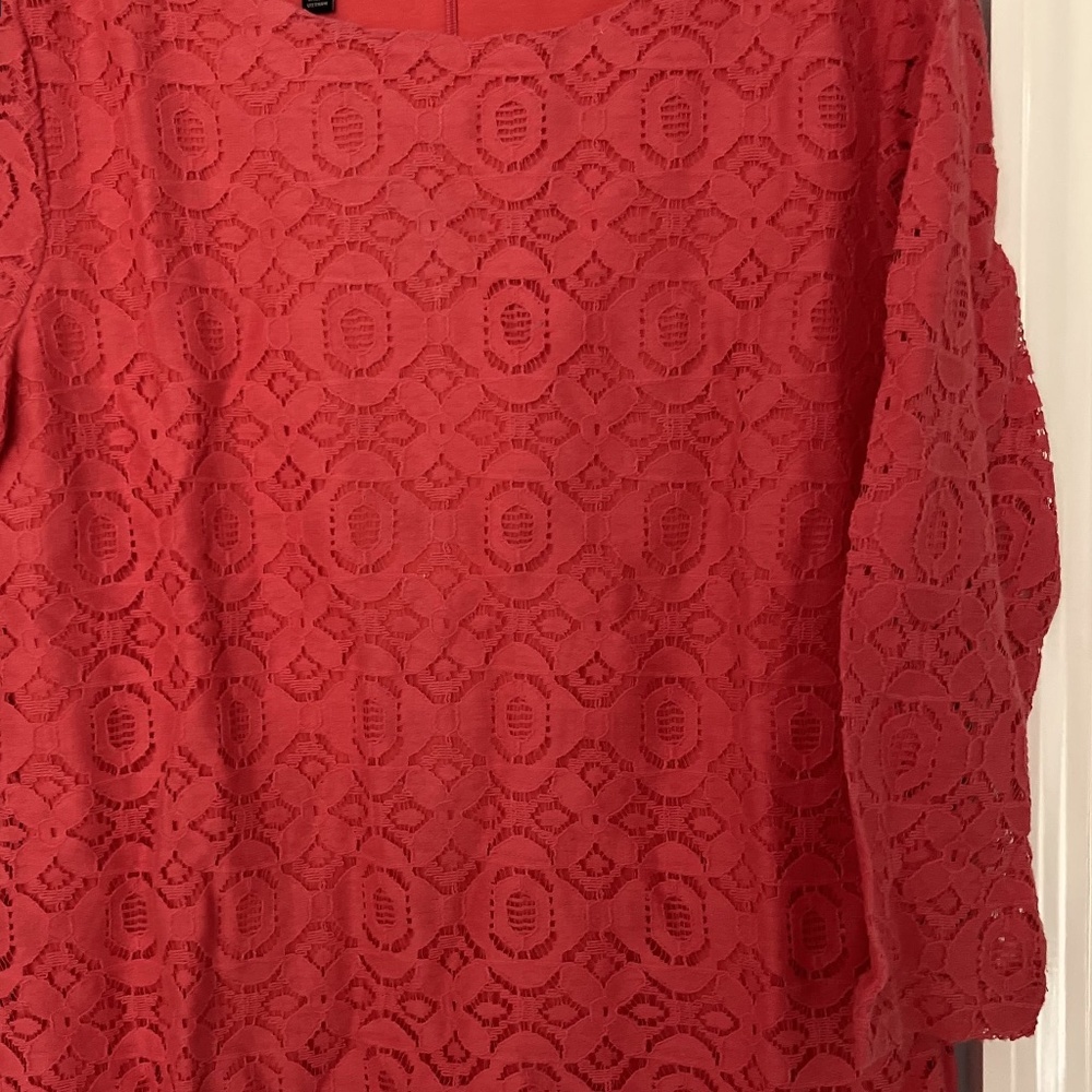 Talbots Pink Lace Top